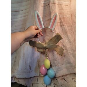 Bunny ears Easter egg hanging low home‎ decor spring bow
